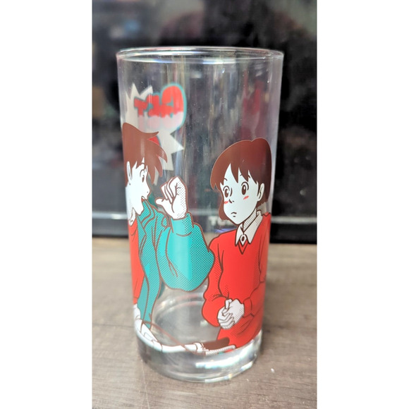 whisper of the heart vintage 12.5 oz glass “get On!” Studio Ghibli Aoi Hiiragi - Picture 1 of 3